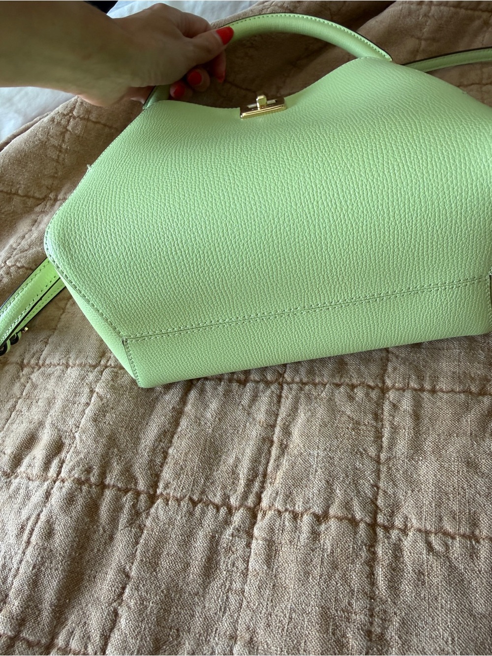 kate spade mint green top-handle crossbody bag with gold hardware - Picture 3 of 5